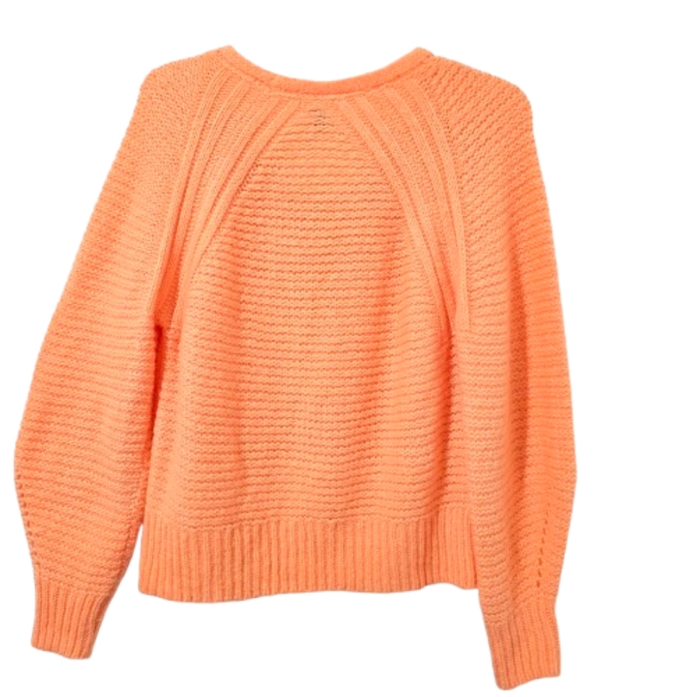 Universal Thread Neon Orange Boxy V- Neck Knit Sweater Sz S - Picture 3 of 6